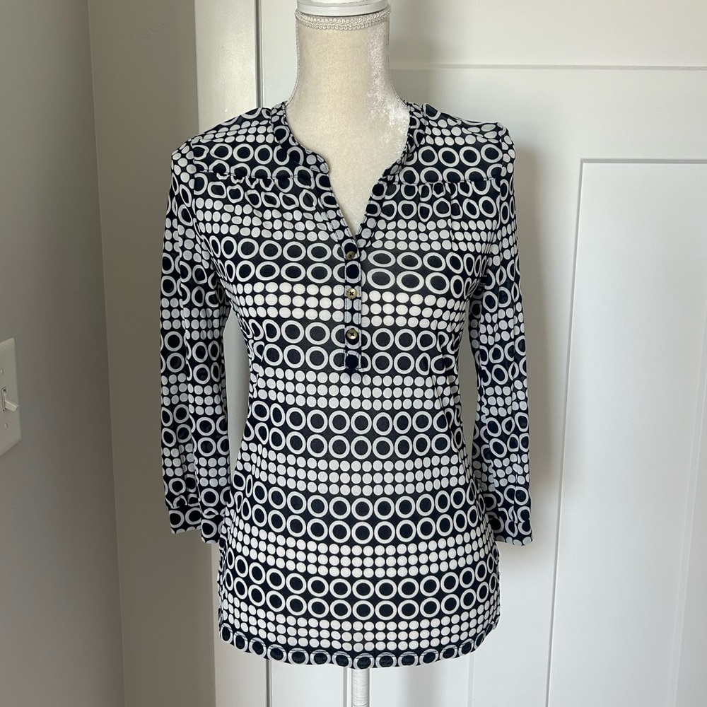 Outback Red Geometric Print Blouse